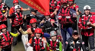 绳桥完成狮子会应急委急流培训